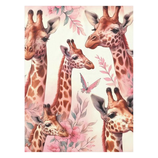 Nappe Giraffe à l'aquarelle (Devant)