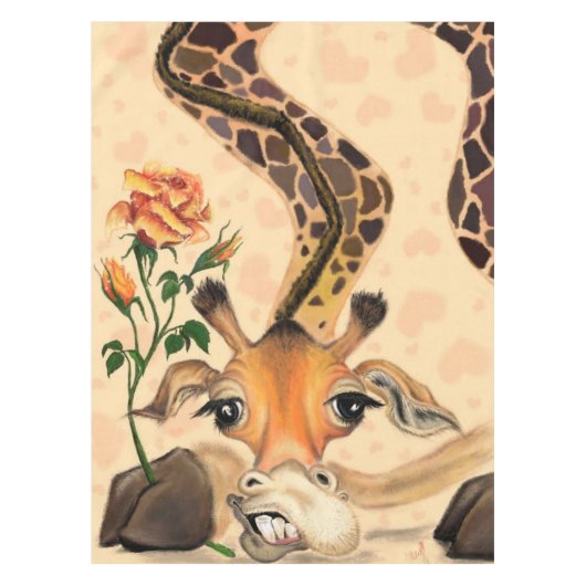 Nappe Giraffe romantique - Gentleman - Drôle (Devant)