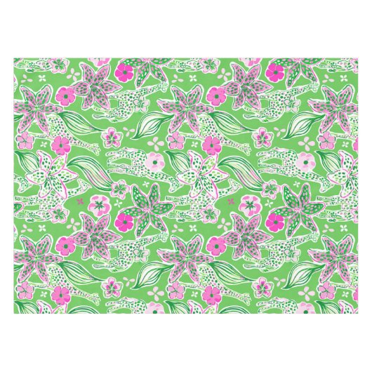 Nappe Giraffes Preppy Lily Rose Vert (Devant (Horizontal))