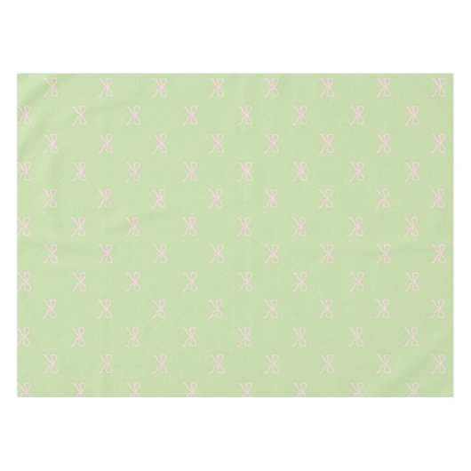 Nappe Girly Elegant Green & Pink Bow Pattern Spring (Devant (Horizontal))