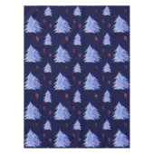 Nappe Glace d'hiver Arbre bleu Holly Berries Marine Noël (Devant)
