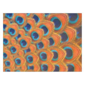 Nappe Glam Boho Orange Blue Peacock Plumes (Devant (Horizontal))