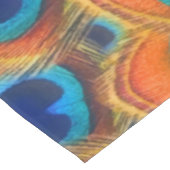 Nappe Glam Boho Orange Blue Peacock Plumes (Angle)