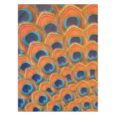 Nappe Glam Boho Orange Blue Peacock Plumes (Devant)