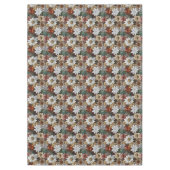 Nappe Glam Champagne Or Rouge Fleurs blanches (Devant)