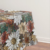 Nappe Glam Champagne Or Rouge Fleurs blanches (In Situ)