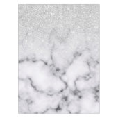 Nappe Glamorous Silver White Glitter Marble Gradient (Devant)