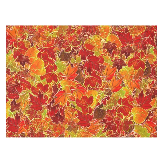 Nappe Glittery Fall Maple Feuilles (Devant (Horizontal))