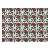 Nappe Glossy Crimson Roses With Dark Green Leaves (Devant (Horizontal))