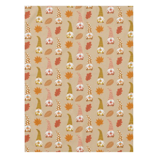 Nappe Gnomes d'action de grâce avec feuilles d'automne (Devant)