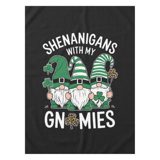 Nappe Gnomes léopard Shamrock chanceux St Patricks Day (Devant)