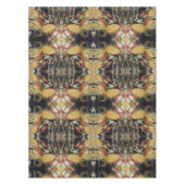 Nappe Gold Black Rouge japonais Floral Coton Dining (Devant)