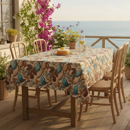 Nappe Gold Brown Turquoise Cacao Pattern