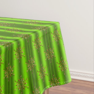 Nappe Gold Christmas Stars Green Christmas