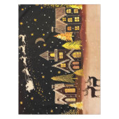Nappe Gold Christmas Village Deer Winter Night (Devant)