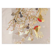 Nappe Gold hiver Oiseaux de neige Pays Noël (Devant (Horizontal))