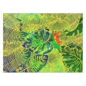 Nappe Gold Tropical Jungle Vert Feuille Aquarelle (Devant (Horizontal))