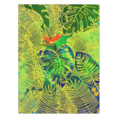 Nappe Gold Tropical Jungle Vert Feuille Aquarelle (Devant)