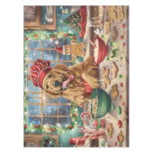 Nappe Golden Retriever Gâteau de vacances : Noël festif (Devant)