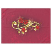 Nappe Golden Treble Clef avec fleurs Roses (Devant (Horizontal))