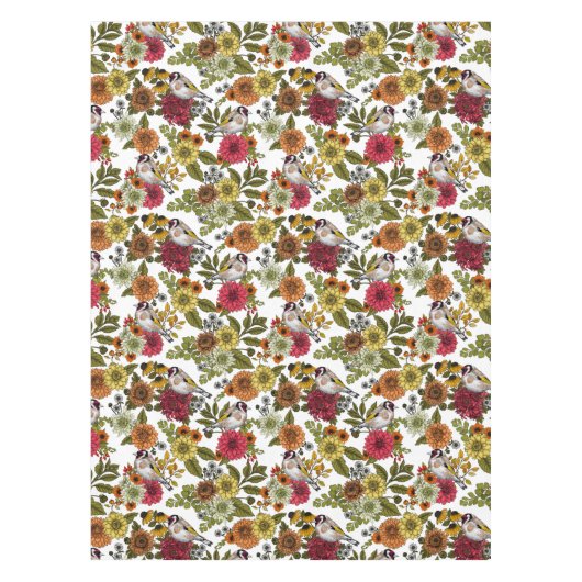 Nappe Goldfinches dans le jardin (Devant)