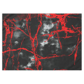 Nappe Goth nocturne d'horreur - Noir et Blanc, Rouge (Devant (Horizontal))