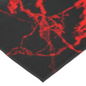 Nappe Goth nocturne d'horreur - Noir et Blanc, Rouge (Angle)