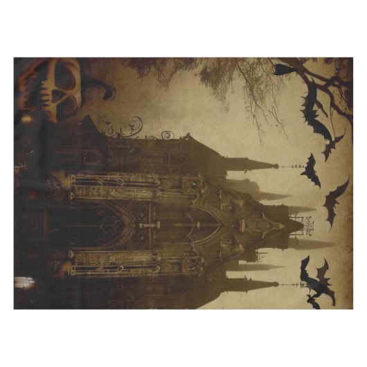 Nappe Gothique/Halloween/automne/citrouille (Devant (Horizontal))