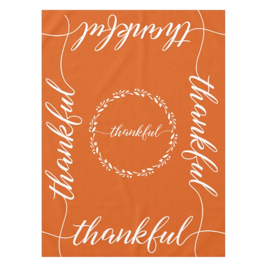 Nappe Grâces Script Brûlé Orange Thanksgiving (Devant)