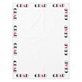 Nappe Graduation rouge noir moderne (Devant)
