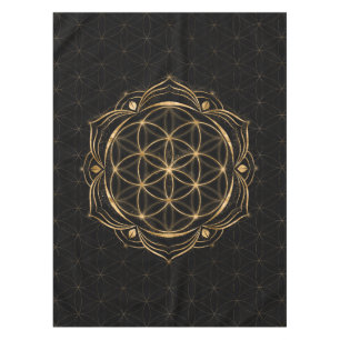 Nappe Graine de vie en Lotus - Géométrie sacrée