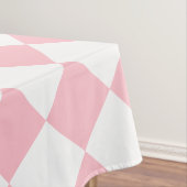Nappe Grand Checkered de Diag - blanc et rose (In Situ)