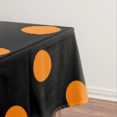 Nappe Grand pois - orange sur le noir (In Situ)