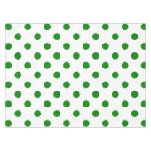 Nappe Grand pois - vert sur le blanc (Devant (Horizontal))