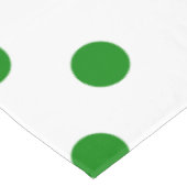 Nappe Grand pois - vert sur le blanc (Angle)