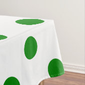Nappe Grand pois - vert sur le blanc (In Situ)