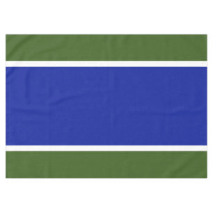 Nappe Grand Royal Blue Centre Forêt Green Stripes