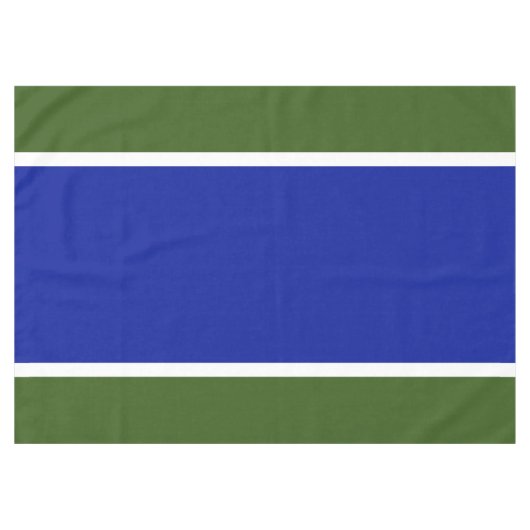 Nappe Grand Royal Blue Centre Forêt Green Stripes (Devant (Horizontal))