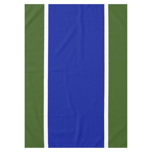 Nappe Grand Royal Blue Centre Forêt Green Stripes (Devant)