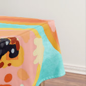 Nappe Grande Peinture aquarelle Papaya, Fruits tropicaux (In Situ)