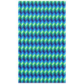 Nappe grande taille à chevrons ombrés bleu-vert (Devant)