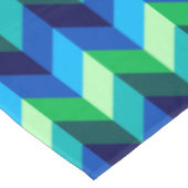 Nappe grande taille à chevrons ombrés bleu-vert (Angle)
