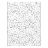 Nappe Grandes fleurs noires blanches à main (Devant)