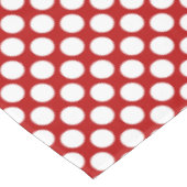 Nappe Grands points rétro - blanc et rouge (Angle)