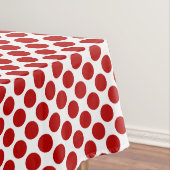 Nappe Grands points rétro - rouge et blanc (In Situ)