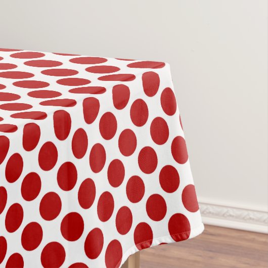 Nappe Grands points rétro - rouge et blanc (In Situ)