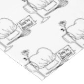 Nappe Graphique blanc noir moderne Vous êtes invité Moti (Angle)