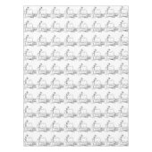 Nappe Graphique blanc noir moderne Vous êtes invité Moti (Devant)