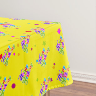 Nappe Graphique d'anniversaire de couleur multiple heure