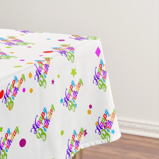 Nappe Graphique d'anniversaire en couleurs multiples et (In Situ)